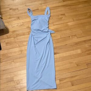 SHEIN Light Blue Square Neck Dress